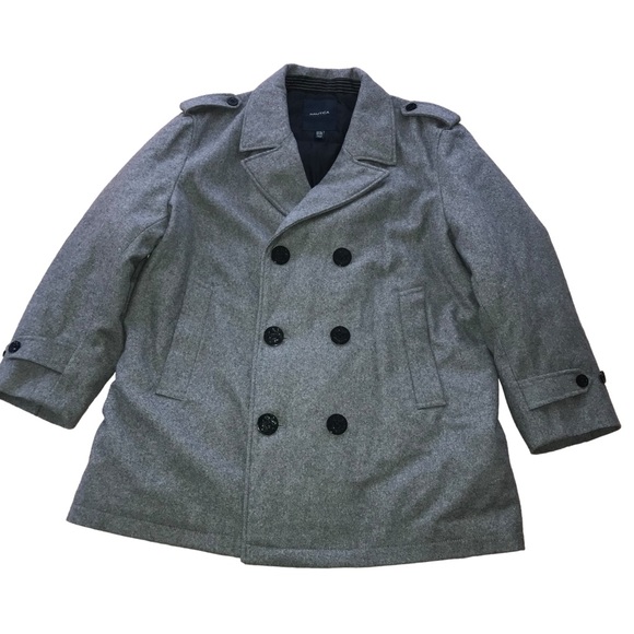 Nautica Other - NAUTICA Military Inspired Wool Blend Double Breasted Pea Coat - Men’s XL